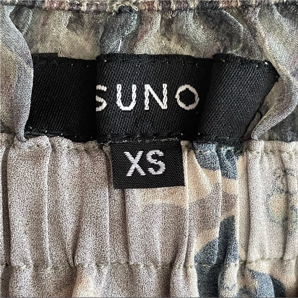 SUNO Silk Overlay Print Skirt - Picture 7 of 7